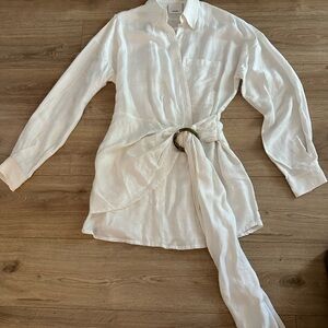 Acler White Long Sleeve Dress